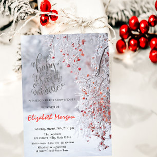 Convites É o Chá de fraldas Vermelho da Terra Maravilha Fri