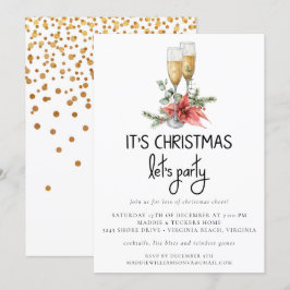 Convites É o champanhe do Vamos de Natal e Greenery