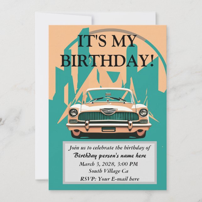 Convites É o meu aniversário! (Frente)