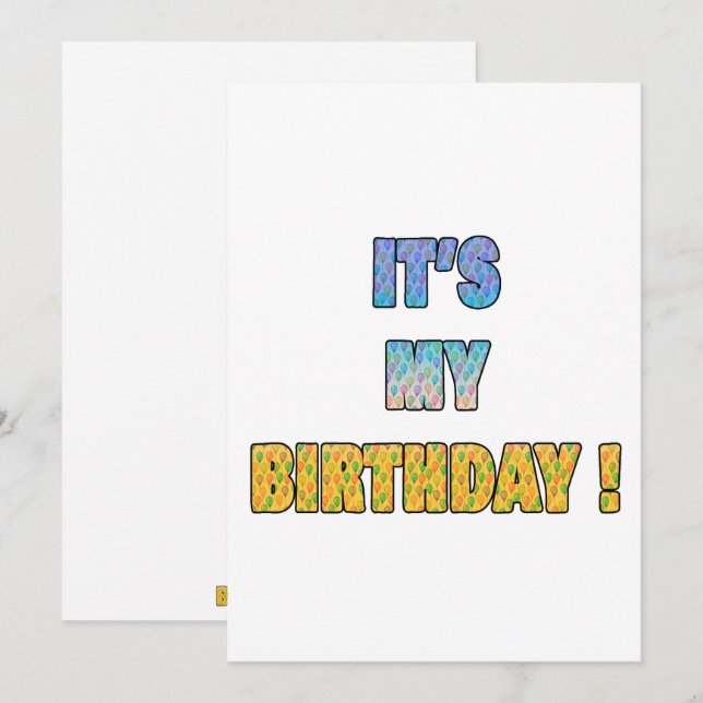 Convites É o meu aniversário (Frente/Verso)