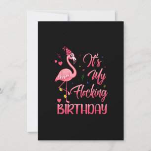Convites É O Meu Aniversário Engraçado, Rosa Flamingo