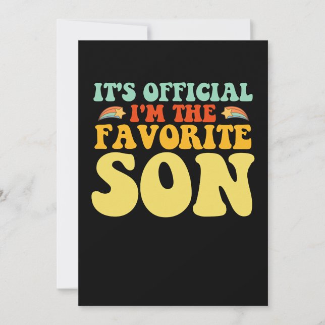 Convites É oficial, sou o filho favorito, Groovy (Frente)