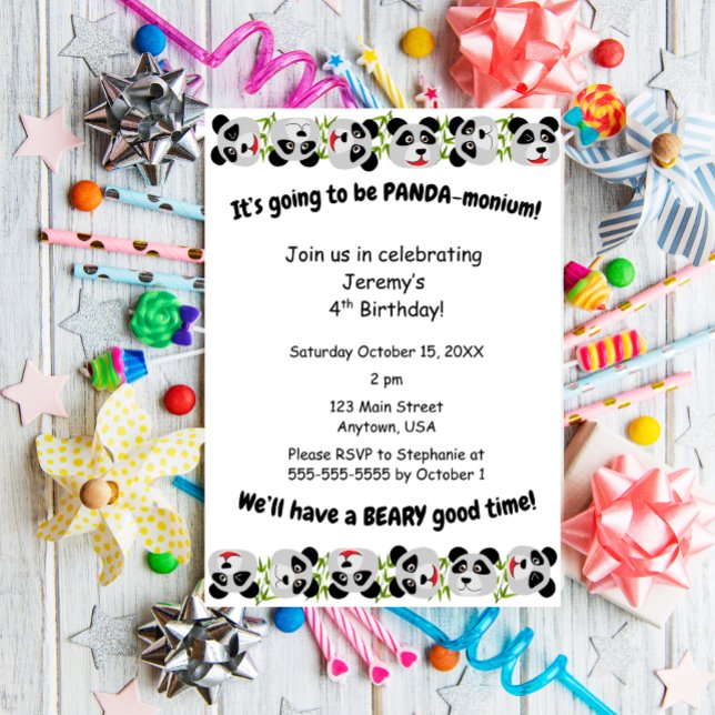 Convites É Panda-monium (Criador carregado)