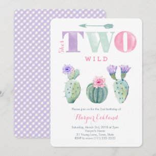 Convites É partido selvagem do cacto do aniversário da