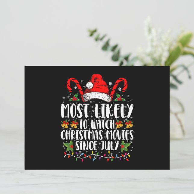 Convites É Provável Que Assista Filmes De Natal Desde O Nat (Em pé/Frente)