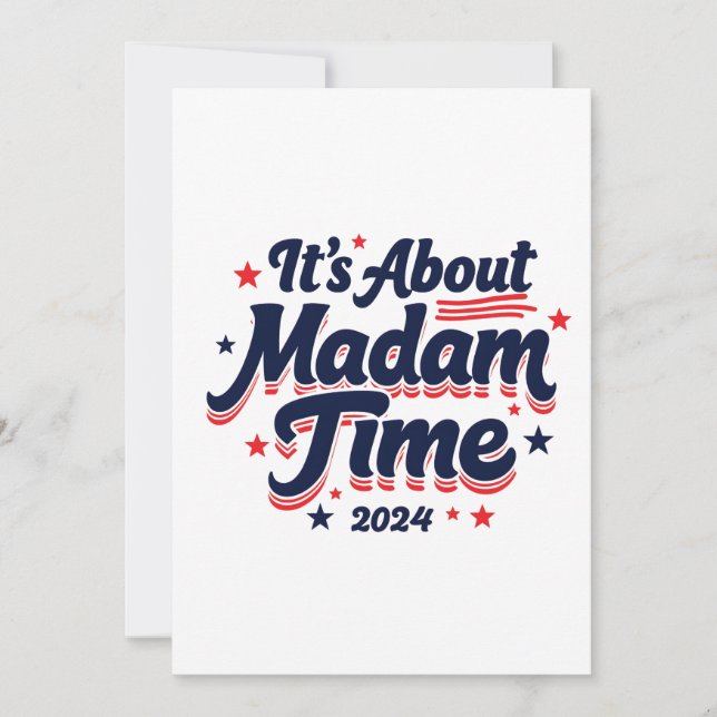 Convites É sobre Madame Time Kamala Harris Ekection (Frente)