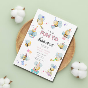 Convites É tão divertido ser um primeiro aniversário