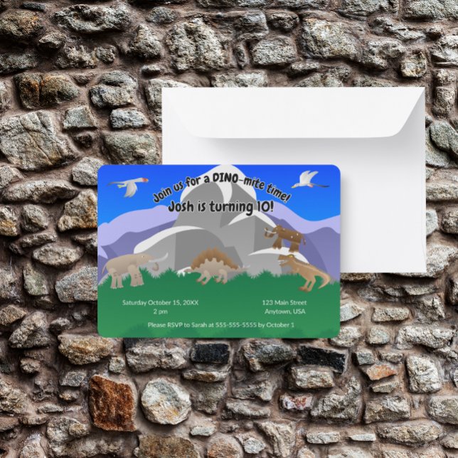 Convites É um aniversário DINO-Mite (Criador carregado)