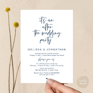 Convites É um após a festa de casamento, elopemento de casa