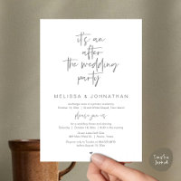 É um após a festa de casamento, elopemento de casa