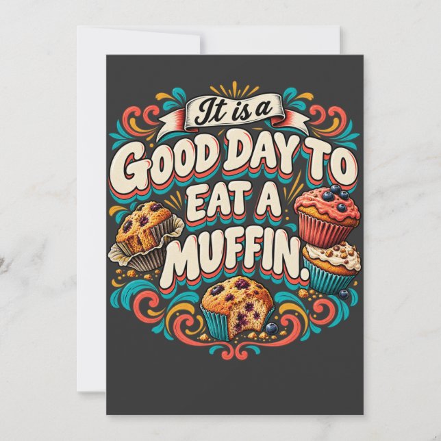 Convites É um Bom Dia para Comer um Muffin (Frente)