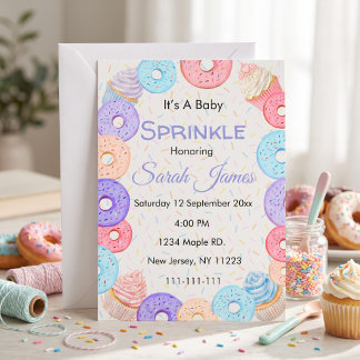Convites É um Chá de Bebê Casual Baby Sprinkle