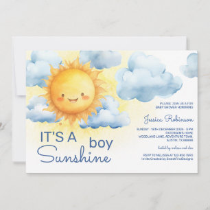 Convites É um Chá de Bebê Sunshine Boy