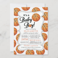 É um Chá de fraldas de basquete de Baby Boy