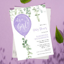 É um chá de fraldas de eucalipto de balões roxos