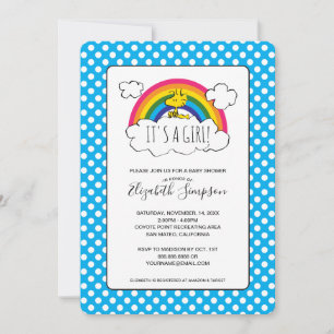 Convites É um Chá de fraldas de Garota