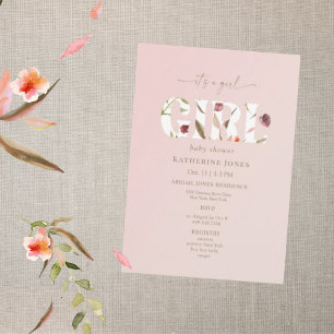 Convites É um Chá de fraldas de queda de uma garota