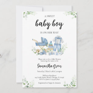 Convites É um Chá de fraldas de roupas para bebês