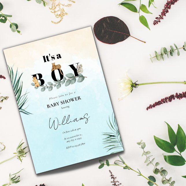 Convites É um chá de fraldas de safari (Criador carregado)