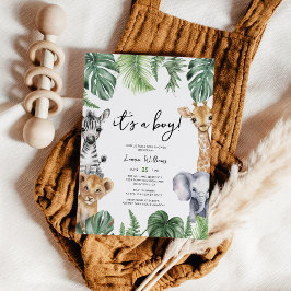 Convites É Um Chá de fraldas De Safari Da Selva Tropical