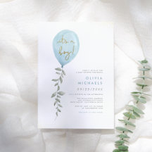 É Um Chá de fraldas Eucalyptus Greenery Balloon