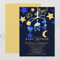 É um Chá de fraldas móvel Crib Stars Moon