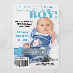 Convites É um Cobrir da revista Baby Boy