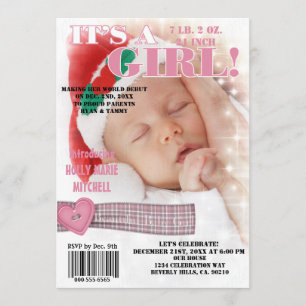 Convites É um Cobrir da revista Baby Girl