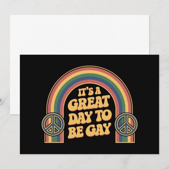 Convites É um dia Excelente para ser Gay LGBTQ Pride Mês (Frente/Verso)