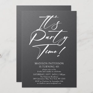 Convites É um Elegante Simples do aniversário de 40 anos do