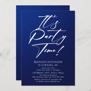 Convites É um Elegante Simples do aniversário de 40 anos do