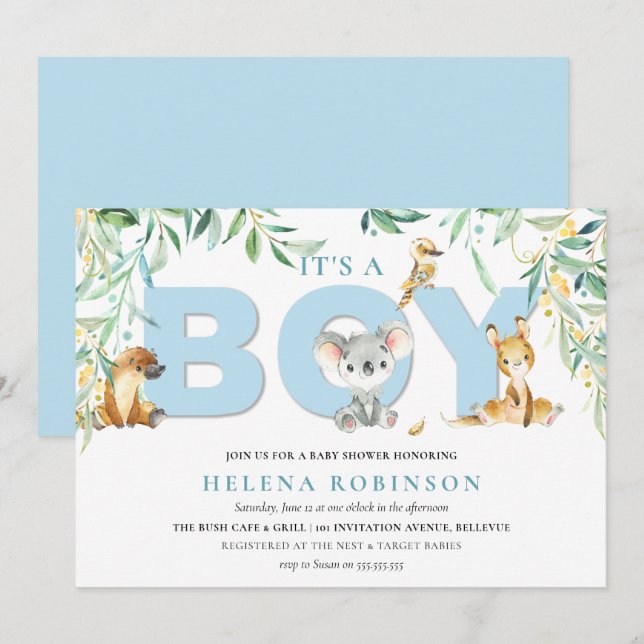 Convites É um garoto, bebês, bebês, bebês, bebês, (Frente/Verso)