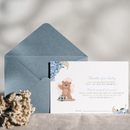 Convites É um garoto urso Livros para chá de fraldas azul b