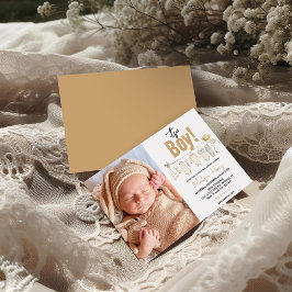 Convites É um menino! Chá de fraldas Azul - Bonito e Doce