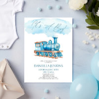 É um menino! Chá de fraldas do comboio de alta vel