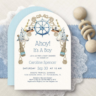 Convites É um Menino Chamada Baby Shower