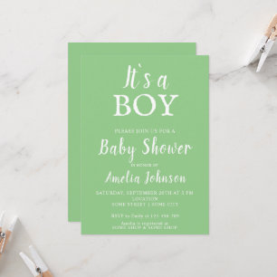 Convites É um Menino Churrasco de Bebê Menina Baby Shower