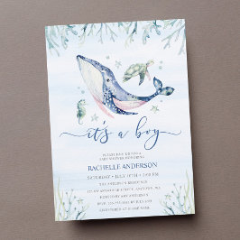 Convites É um menino debaixo do Chá de fraldas do mar