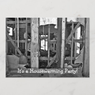 Convites É um partido do Housewarming! a casa destruída