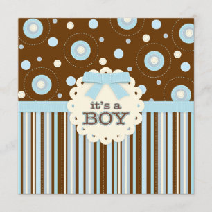 Convites É um Pastel do menino no chá de fraldas dos pontos