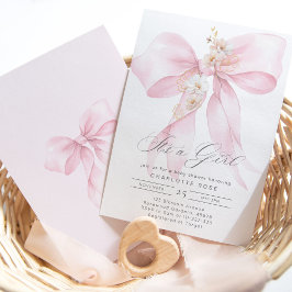 Convites É uma Arco de menina rosa chá