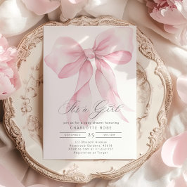 Convites É uma Arco de menina rosa chá