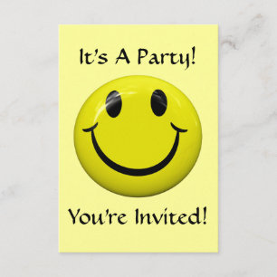 Convites É uma festa! Convidado de Rosto Feliz