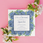 Convites É uma festa surpresa, Hydrangea azul<br><div class="desc">É um Convite de Hydrangea Azul de Festa aniversário de 30 anos Surpresa é uma bela aquarela com hidrópias azuis e verde. Você pode personalizar selecionando "Personalizar este modelo" ou, se quiser personalizar este design ainda mais, selecione "Editar usando a ferramenta Design". Se precisar de itens correspondentes, entre em contato...</div>