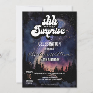 Convites  É uma Festa Surpresa   Noite Estrelada
