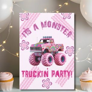 Convites É uma foto personalizada do Monster Truckin' Party