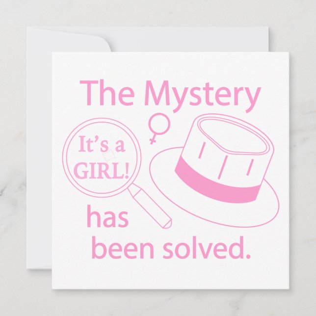 Convites É uma Menina! Mistério Resolvido (Frente)
