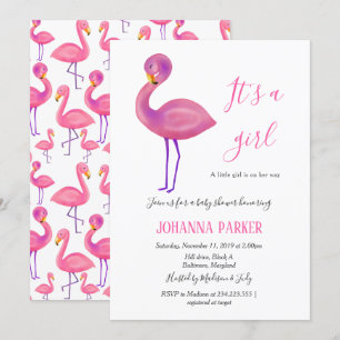 Convites É Uma Rapariga   Flamingo Rosa   Chá de fraldas