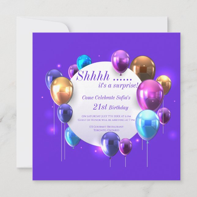 Convites É uma surpresa! (Frente)