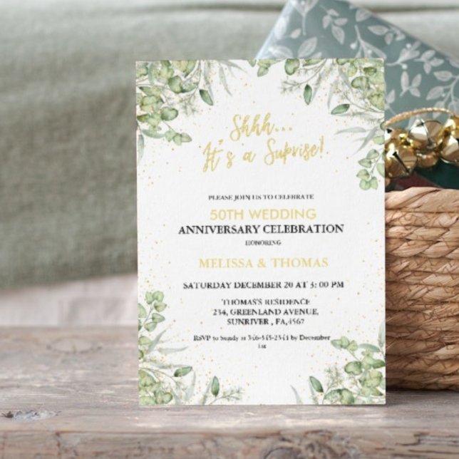Convites É uma surpresa 50º Aniversário de Casamento (Criador carregado)